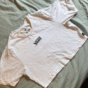 Vans Cropped Classic White Logo Tee